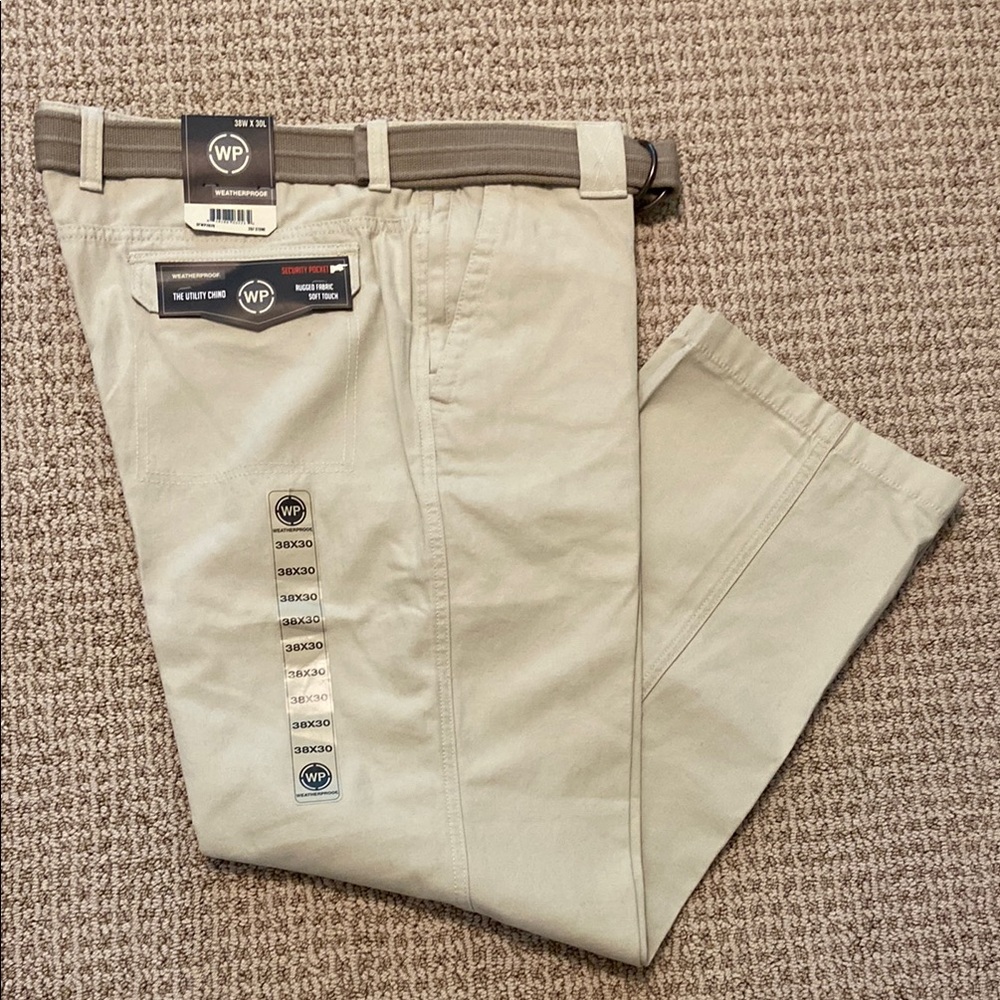 Weatherproof Tan Chinos Classic Cotton Blend